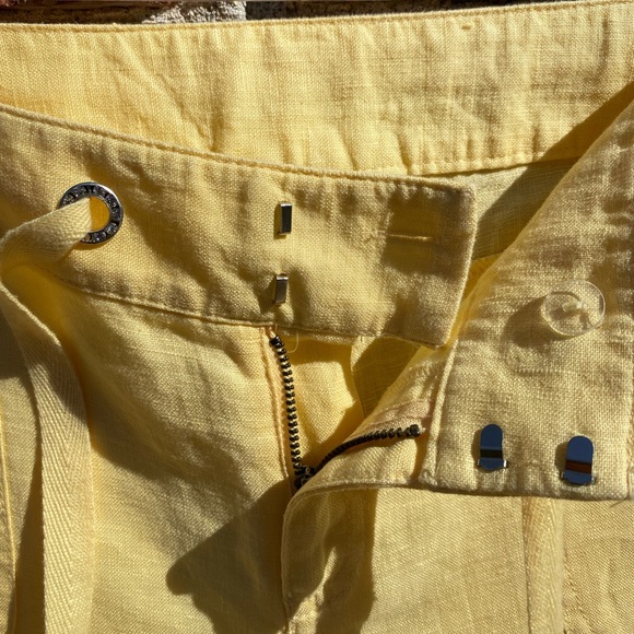 INC Women’s Yellow Linen Wide Leg Size 10 Pant - Picture 5 of 6